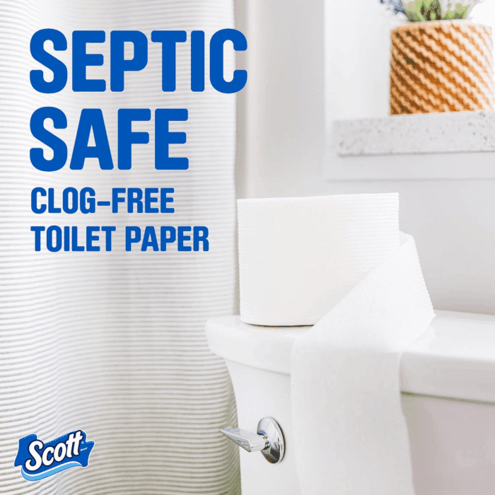 Comfortplus Toilet Paper, 12 Double Rolls, 231 Sheets per Roll, Septic-Safe, 1-Ply Toilet Tissue - Image 4