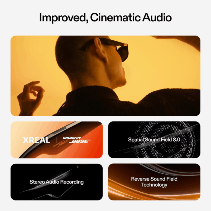 One AR Glasses with X1 Chip, Native 3 Dof, 147" 50°FOV 120Hz HD Display, Renowned Audio, 3 Adjustable Lens Transparency, Smart Glasses for Iphone 16/15, Steam Deck, ROG, Mac, PC, Android & Ios - Image 6