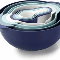 8Pc Nesting Bowl Set, Teal - Includes 2 Mixing Bowls, Colander, Sifter, 4 Measuring Cups, Polypropylene, Dishwasher Safe, BPA Free