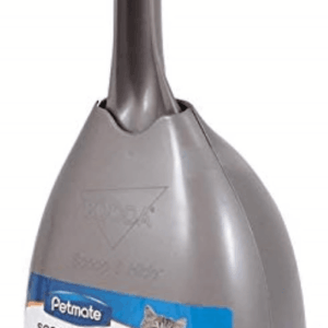 Scoop N' Hide Cat Litter Scoop with Discreet Litter Scoop Holder, Brushed Nickel