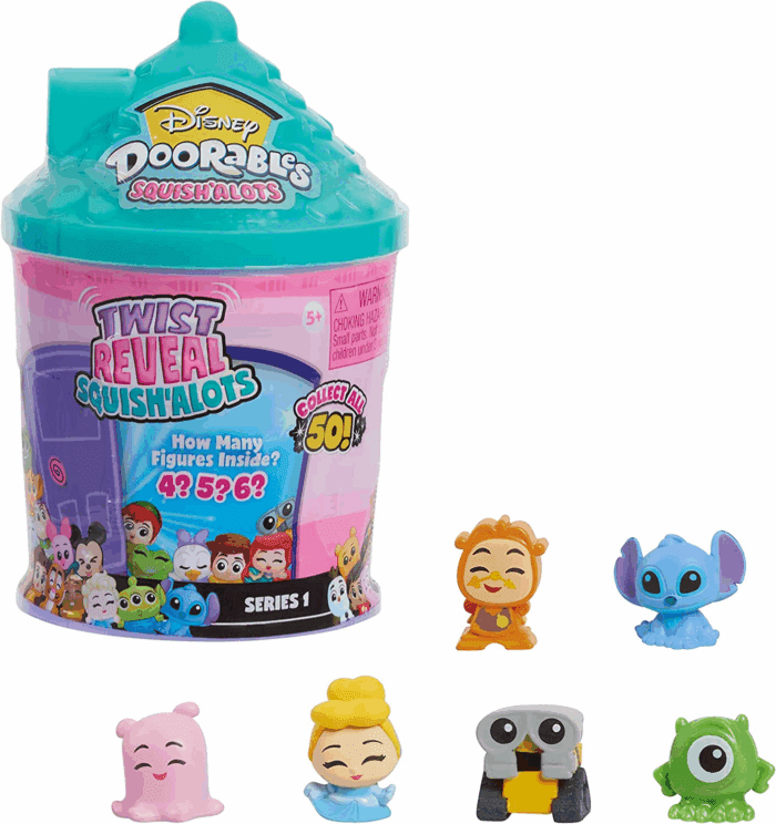Disney Doorables Squish’Alots Series 1, Collectible Blind Bag Figures in Capsule, Kids Toys for Ages 5 up by