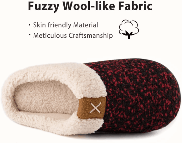 Women'S Indoor Bedroom Slipper with Memory Foam, Gift for Women, Wool-Like House Shoe with Anti-Skid Rubber Sole for Ladies - Image 2