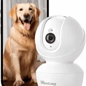 Indoor Camera 2.5K, Pet Camera with Speaker Pan-Tilt 360°, Cameras for Home Security Pet Baby Dog W/Motion Tracking Night Vision Phone App, 2-Way Audio, 24/7 SD & Cloud Storage,Work with Alexa