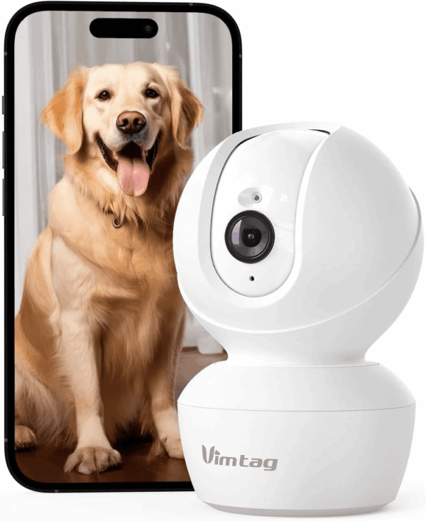 Indoor Camera 2.5K, Pet Camera with Speaker Pan-Tilt 360°, Cameras for Home Security Pet Baby Dog W/Motion Tracking Night Vision Phone App, 2-Way Audio, 24/7 SD & Cloud Storage,Work with Alexa