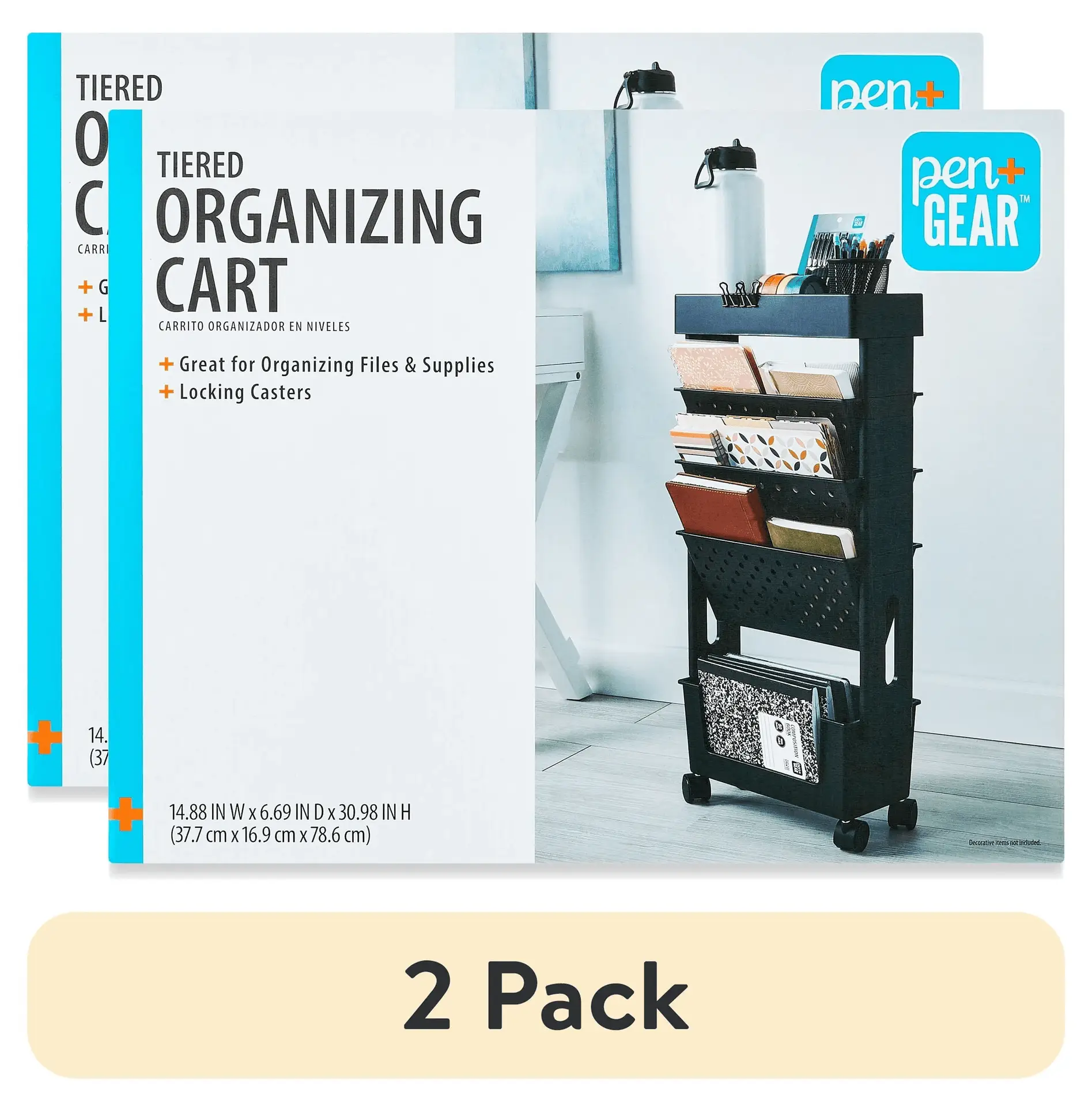 Tiered Organizing Cart, Black - Image 8