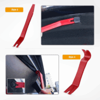 5 PCS Nylon Auto Trim Removal Tool Kit No-Scratch Removal Tool Kit for Car Panel & Audio Dashboard Dismantle Red - Image 6