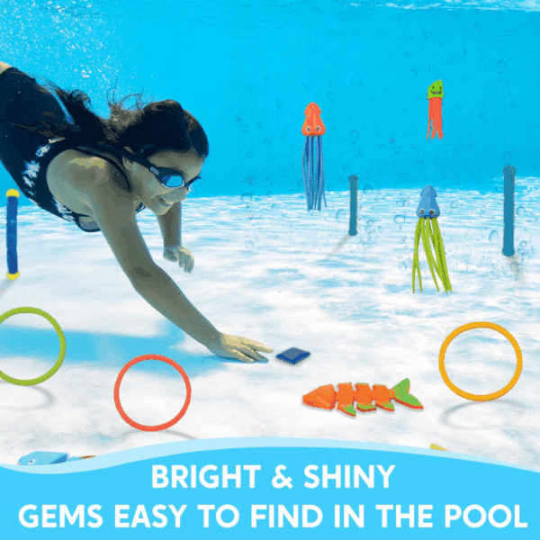 30 Pcs Diving Pool Toys for Kids Ages 3-12 Jumbo Set with Storage Bag Pool Games Summer Swim Water Fishtoys - Image 3