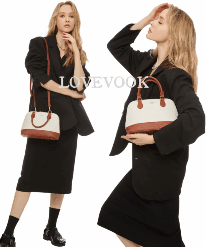 Purse for Women Small Crossbody Bags Classic Double Zip Top Handle Dome Satchel Bag - Image 3