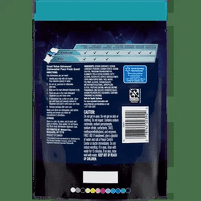 Advanced Automatic Dishwasher Pacs, Fresh Scent, 14 Count - Image 2