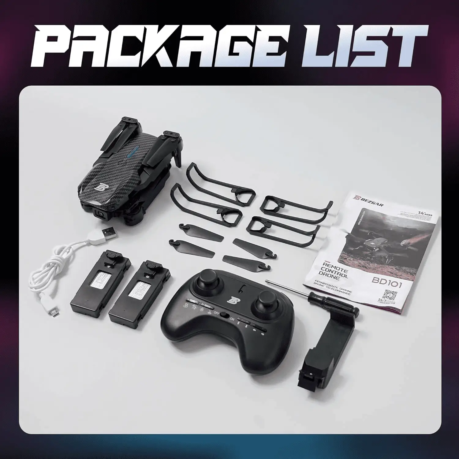 Drone with 1080P Camera for Adults, Foldable FPV RC Quadcopter, with Gestures Selfie, One Key Start/Land, 3D Flips, 2 Batteries, RC Drones for Adults - Image 2