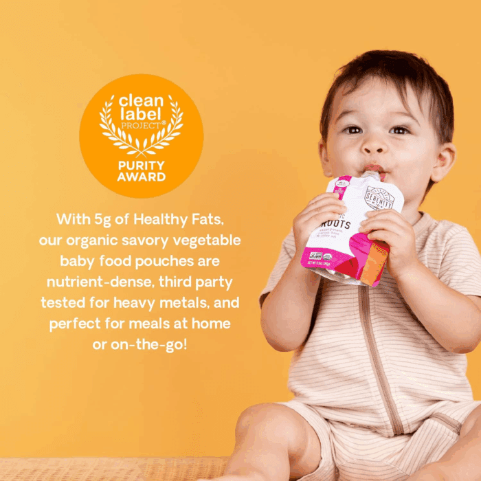6+ Months Certified Organic Baby Food Pouches Veggie Puree - No Sugary Fruits/Added Sugar - Allergen Free - 3.5 Ounce Bpa-Free Bag - Variety Pack - Baby Food Veggies Puree - 8 Count - Image 6