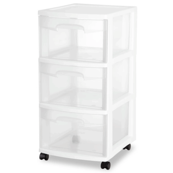 3 Drawer Cart, White - Image 9