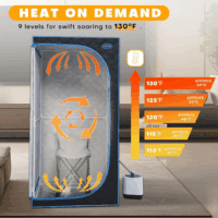Portable Steam Sauna Tent Full Size, Oversized Personal Sauna Kit for Home Spa, Lightweight Sauna Box with Steamer, Time & Temperature Remote Control, Foldable Chair, 32'' X 32'' X 63'' - Image 7