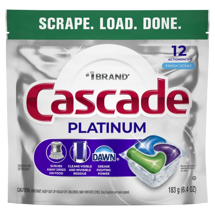 Platinum Dishwasher Pods, Dishwasher Detergent, Dish Detergent Soap, Fresh, 12 Count - Image 9