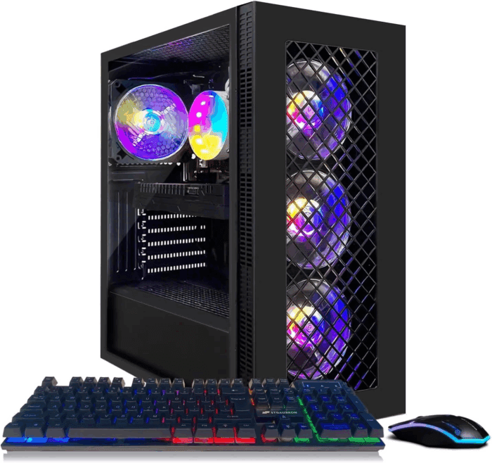 Gaming Desktop PC, RX 580 16G, Intel 10Th Gen G5905 3.5G, 16G RAM, 1T SSD, Wifi, BT 5.0, RGB Fan X 5, Windows 11 Home - Image 8