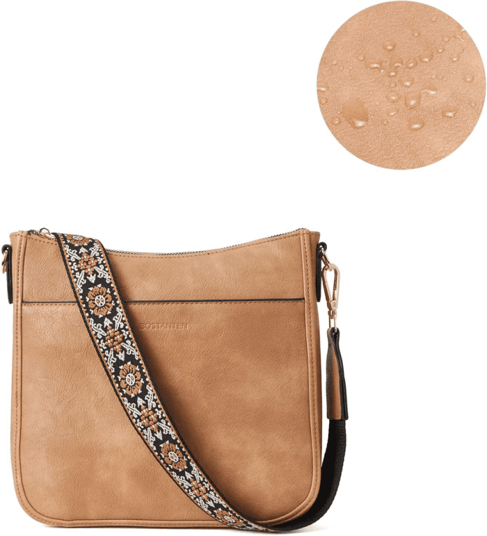 Crossbody Bags for Women Trendy Vegan Leather Hobo Purses Shoulder Handbags with Wide Shoulder Strap - Image 7