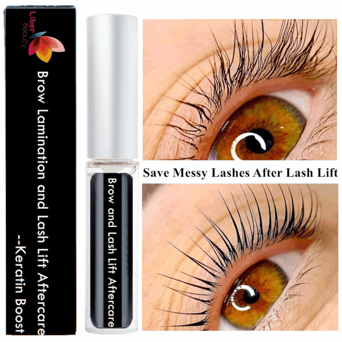 Lash Lift Care, Brow Lamination Aftercare Eyelash Perm Nutrition, Treat Burning Eyebrow save Messy Lash, 8 Weeks Keratin Botox Care for and Perm/Lift(7Ml) (Clear-Lash&Brow Care) - Image 4