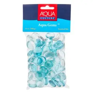 Glass Aqua Color Gems, Standard Mix, 14 Oz Aquarium Gems