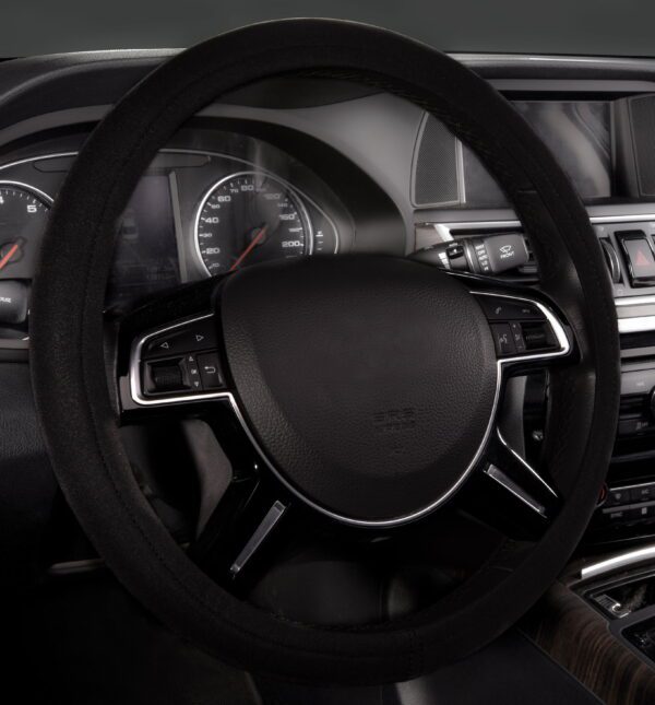 Universal Black Neoprene Waterproof Steering Wheel Cover, Set of 1, Fit for Cars, Suvs, Trucks