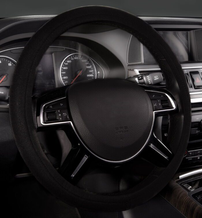 Universal Black Neoprene Waterproof Steering Wheel Cover, Set of 1, Fit for Cars, Suvs, Trucks