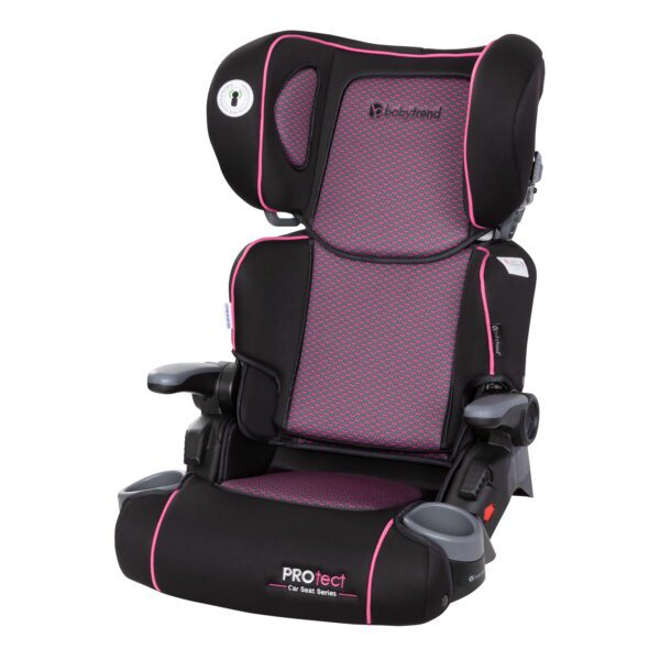 Yumi Folding Booster Car Seat with 2 Cup Holders, Gray - Image 11