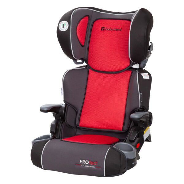 Yumi Folding Booster Car Seat with 2 Cup Holders, Gray - Image 13