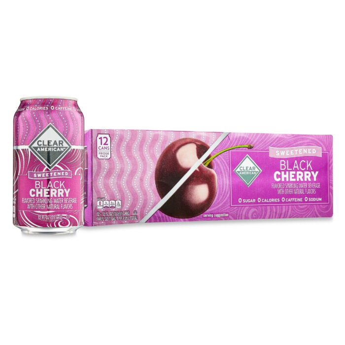 Black Cherry Sparkling Water, 12 Fl Oz, 12 Count