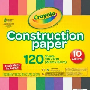 Construction Paper, 120 Pgs, School Supplies for Kindergarten, 10 Colors, Arts & Crafts Supplies, Classroom Must Haves