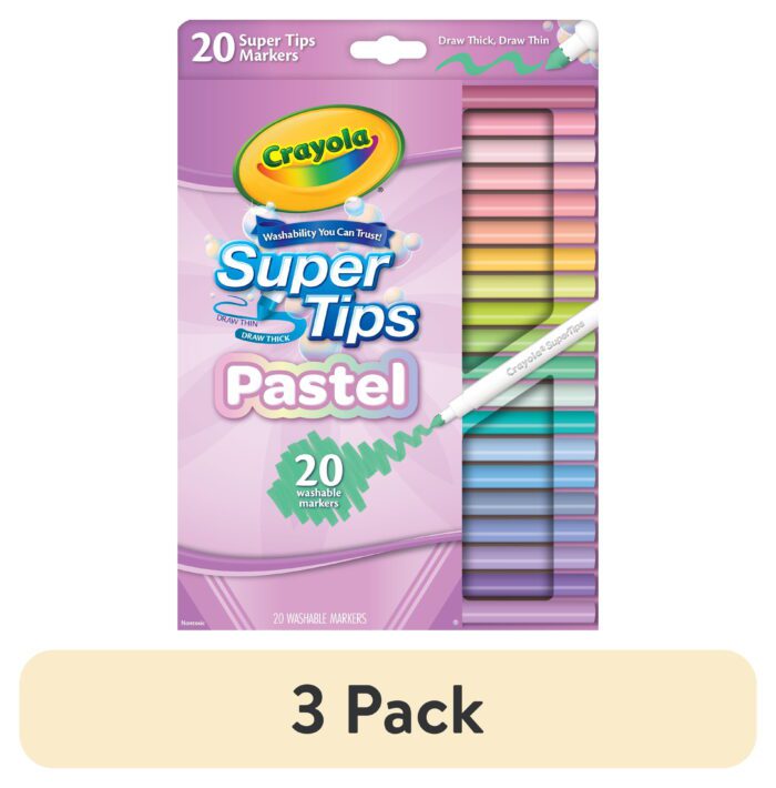 Supertips Pastel Markers (20Ct), Easter Basket Stuffers, Washable Cute Markers, Kids Easter Gift Ages 4+ - Image 7