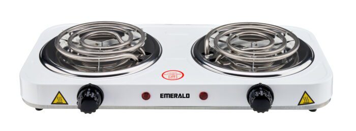 Electric Double Stove Top Burner White