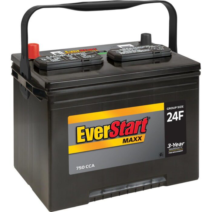 Maxx Lead Acid Automotive Battery, Group Size 24F 12 Volt, 750 CCA