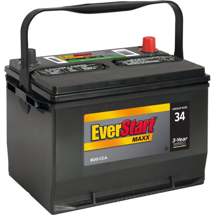 Maxx Lead Acid Automotive Battery, Group Size 34 12 Volt, 800 CCA