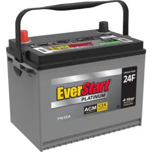 Platinum AGM Automotive Battery, Group Size 24F 12 Volt, 710 CCA