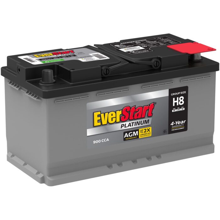 Platinum AGM Automotive Battery, Group Size H8 / LN5 / 49 12 Volt, 900 CCA