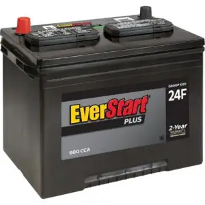 plus Lead Acid Automotive Battery, Group Size 24F 12 Volt, 600 CCA