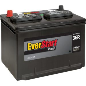 plus Lead Acid Automotive Battery, Group Size 36R 12 Volt, 650 CCA