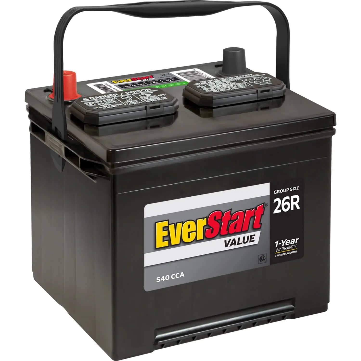 Value Lead Acid Automotive Battery, Group Size 26R 12 Volt, 540 CCA