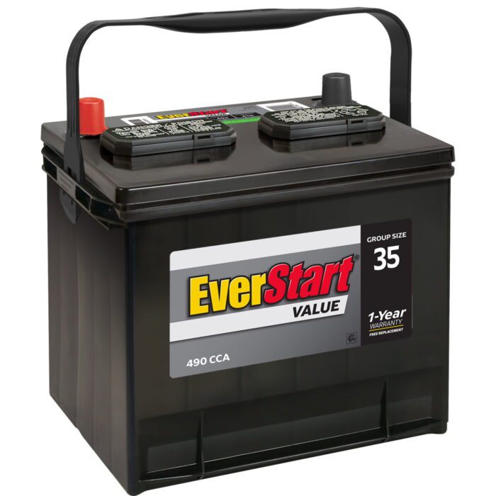 Value Lead Acid Automotive Battery, Group Size 35 12 Volt, 490 CCA