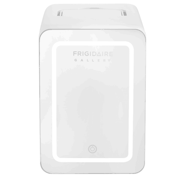 Gallery, 9 Can/6L Mini Cooler/Skincare Fridge, Built-In Mirror and Light, EFMIS209, White