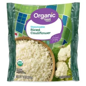 Organic Steamable Riced Cauliflower, 10 Oz (Frozen)