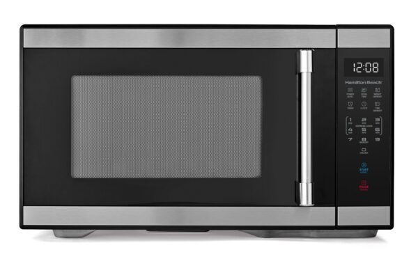 1.1 Cu Ft Countertop Microwave Oven, White and Stainless Steel - Image 7