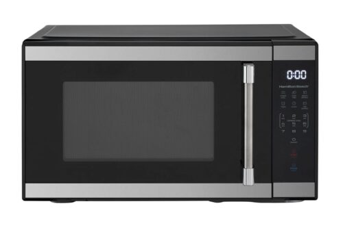 1.1 Cu Ft Countertop Microwave Ovens, Black and Stainless Steel