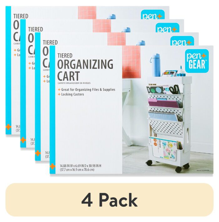 Tiered Organizing Cart, Black - Image 10