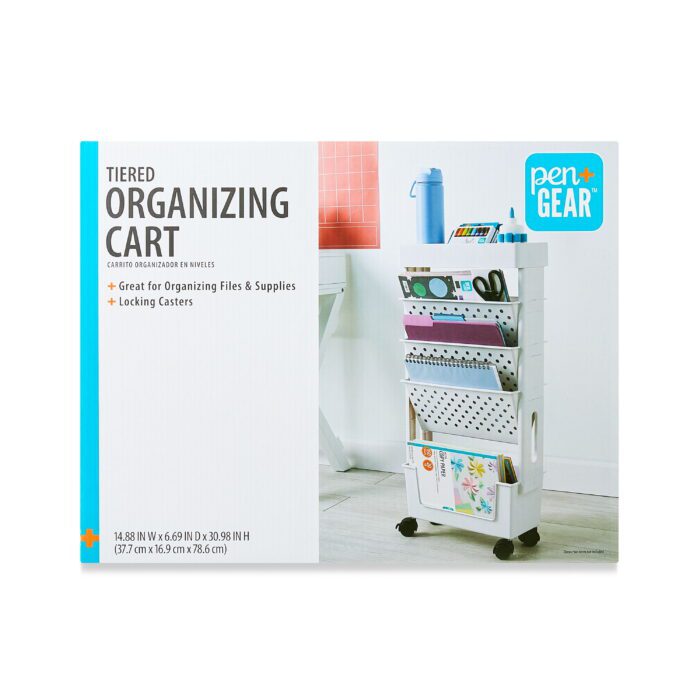 Tiered Organizing Cart, Black - Image 9