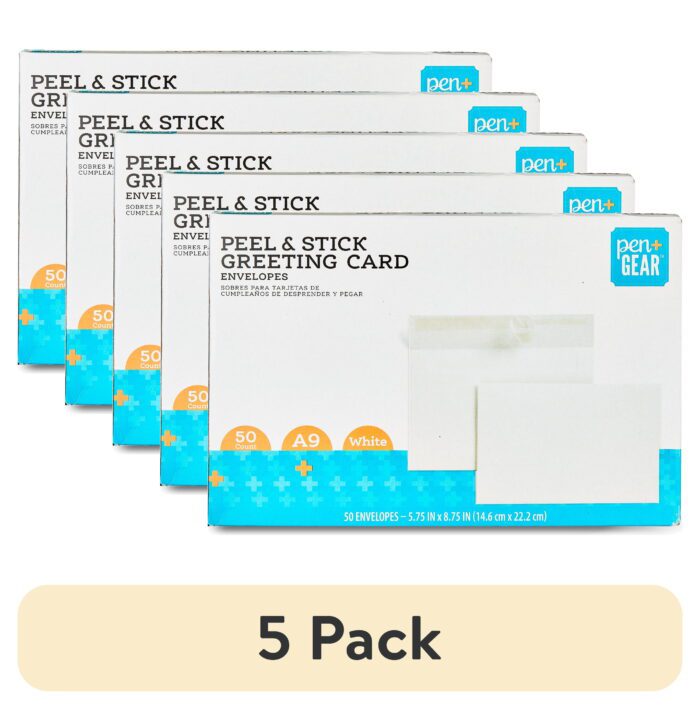 A9 Greeting Peel and Stick Envelopes, White, 5.75 in X 8.75 In, 50 Count - Image 6