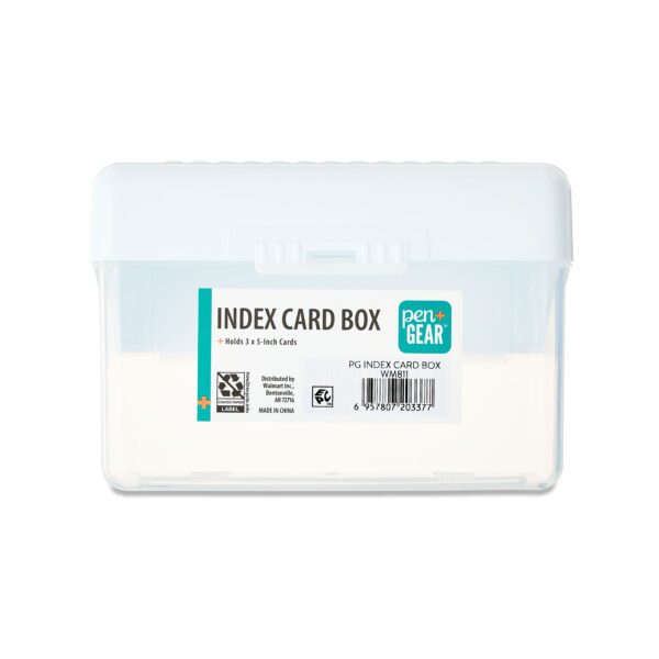 Index Card Box, 3" X 5", White, Desktop Organizers