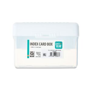 Index Card Box, 3" X 5", White, Desktop Organizers