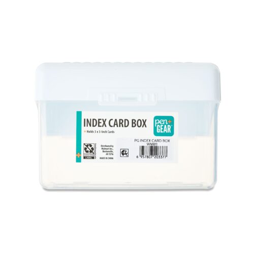 Index Card Box, 3" X 5", White, Desktop Organizers