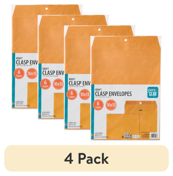 Kraft Clasp Envelopes, 10 in X 13 In, 6 Count - Image 8
