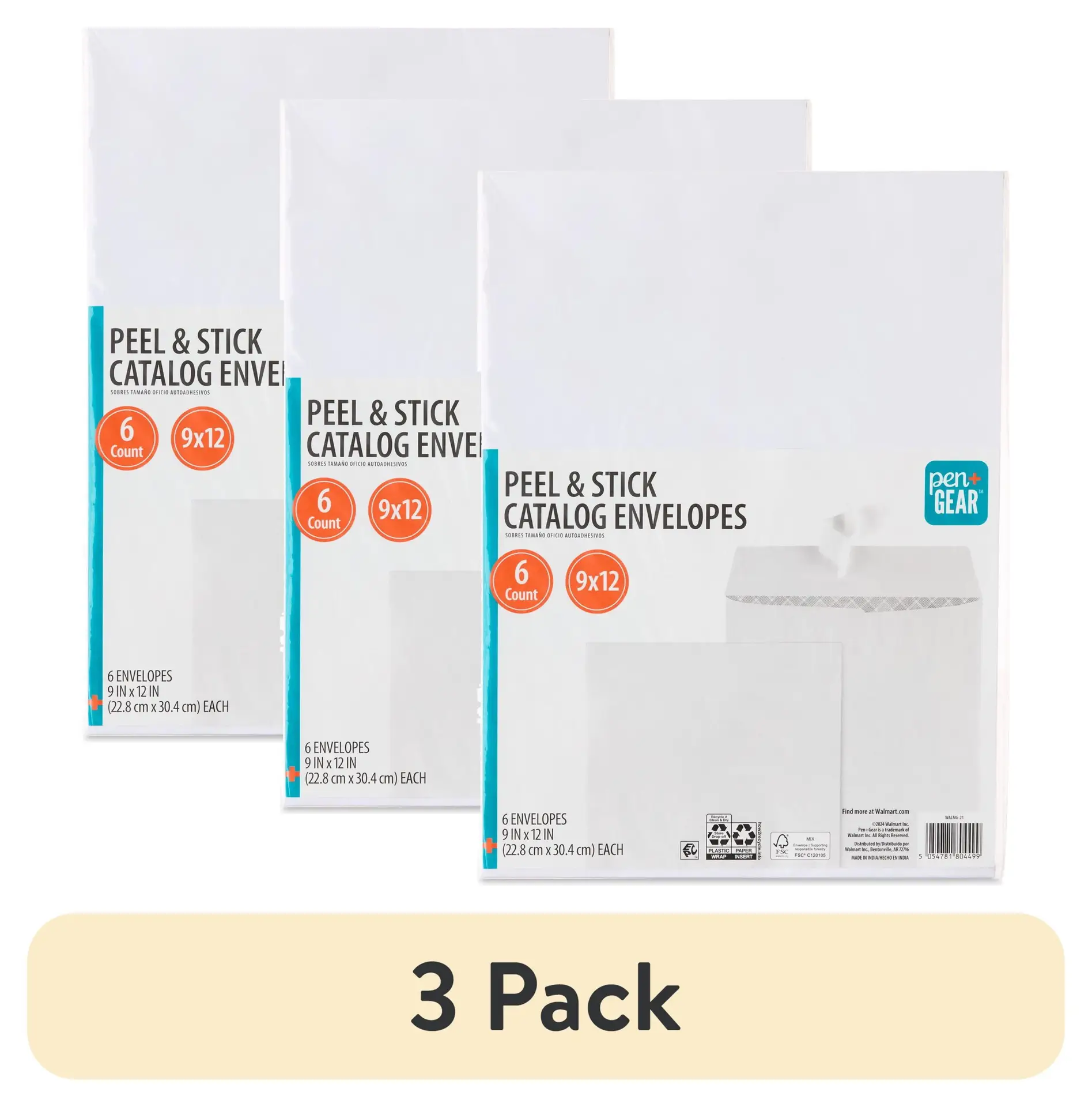 Peel and Stick Catalog Envelopes, White, 9 in X 12 In, 6 Count - Image 10